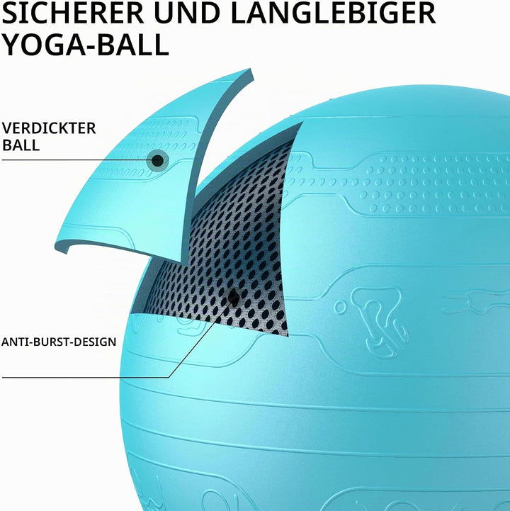 PROIRON Gymnastikball Pezziball Sitzball Trainingsball Fitnessball &amp; Balance für Core-Training mit P