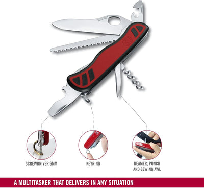 Victorinox, Schweizer Taschenmesser, Forester M, Multitool, 10 Funktionen, Klinge, gross, Dosenöffne