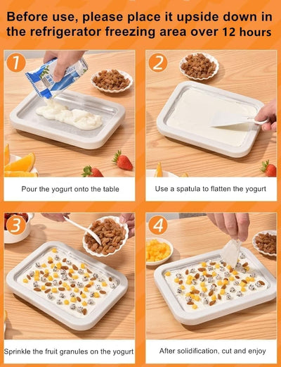 Baotkere Eiscreme Sorbet Frozen Joghurt Maschine, Sweet Spot Roller, sofortige Kaltplatte mit 2 Scha