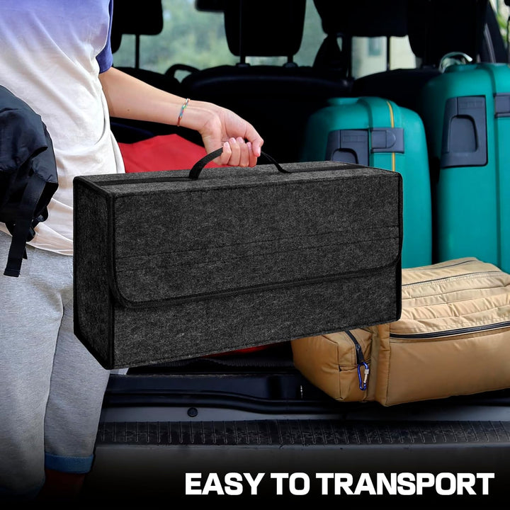 Auto Kofferraum Organizer klett,Faltbar Kofferraumtasche,Rutschfest Filz Auto Organizer Toolbag für