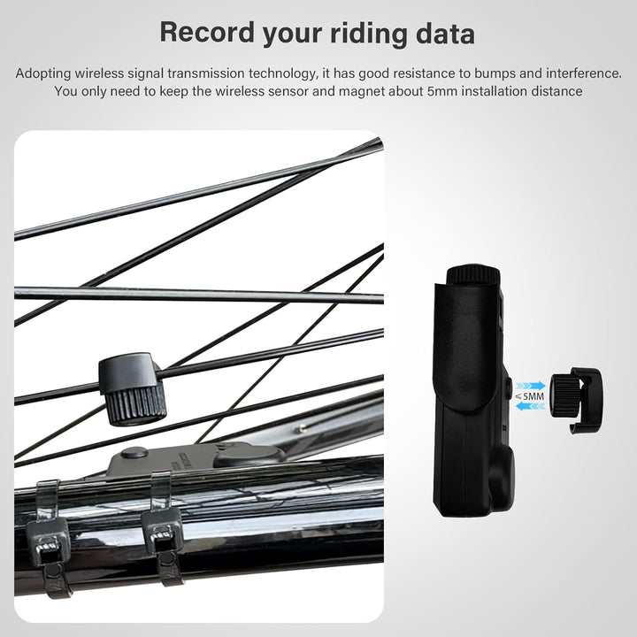 Fahrradcomputer Kabellos 20 Funktionen IP66 Wasserdicht mit Hintergrundbeleuchtetem Display Fahrrad
