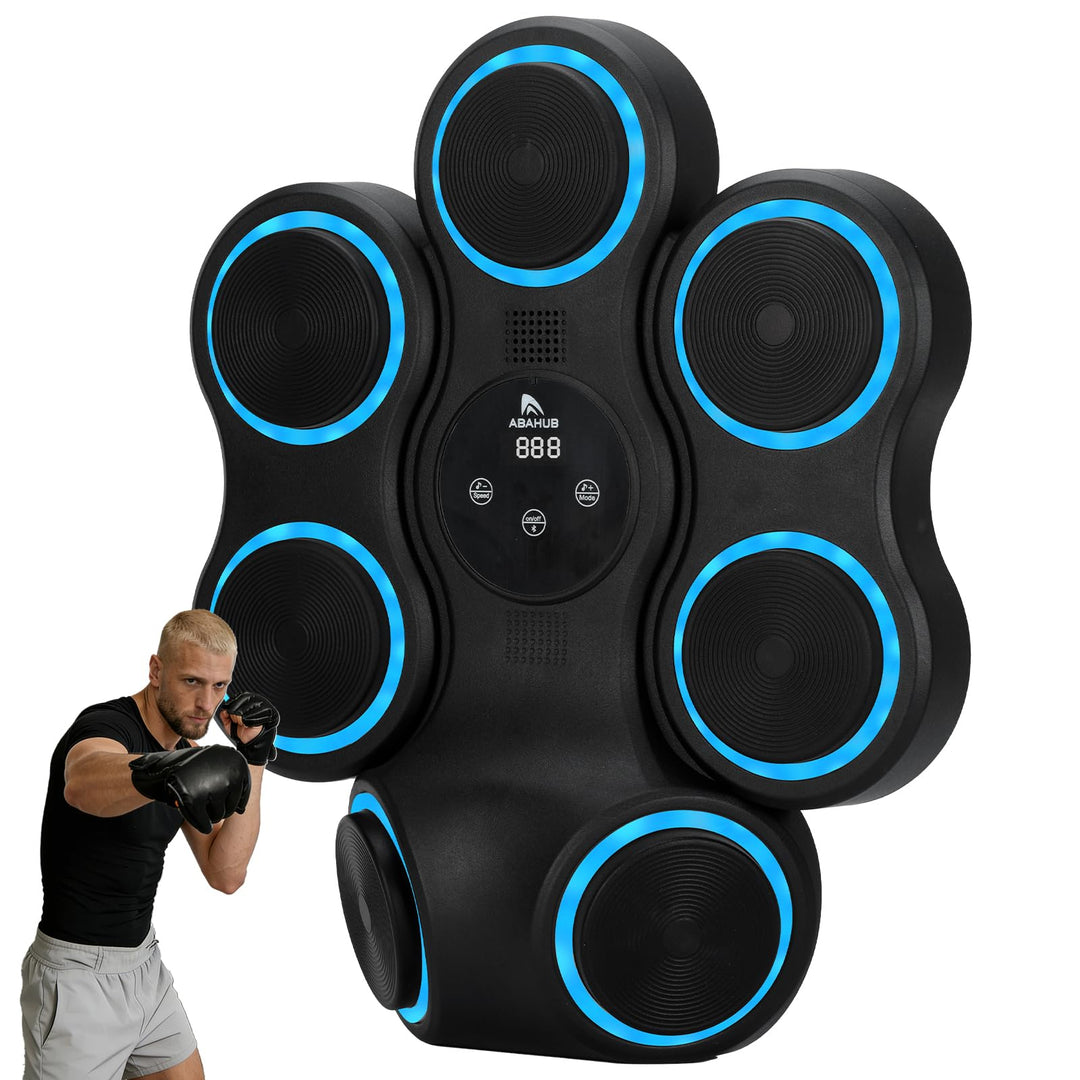 Abahub Music Boxing Machine for Adults &amp; Kids, Home Fitness Equipment with Gloves, Wall Mounted Inte
