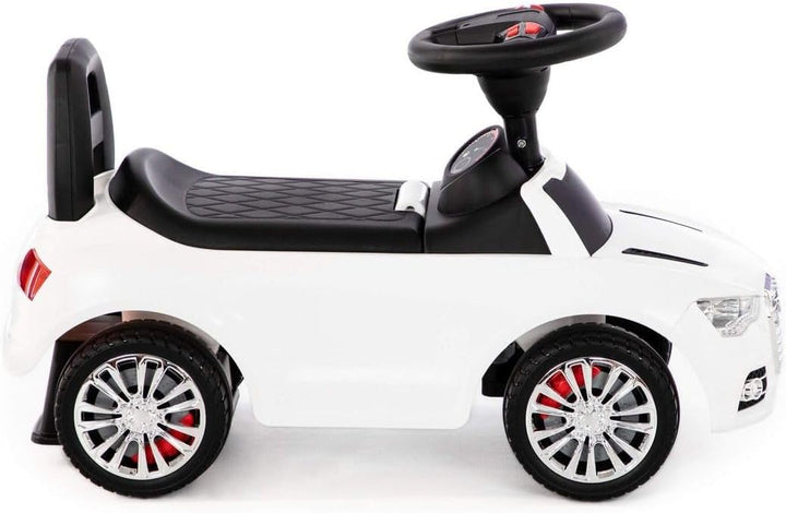 Polesie Rutscher Supercar No2 Weiss, geeignet ab 1 Jahr I Modernes Design I Soundmodul I Aufbewahrun