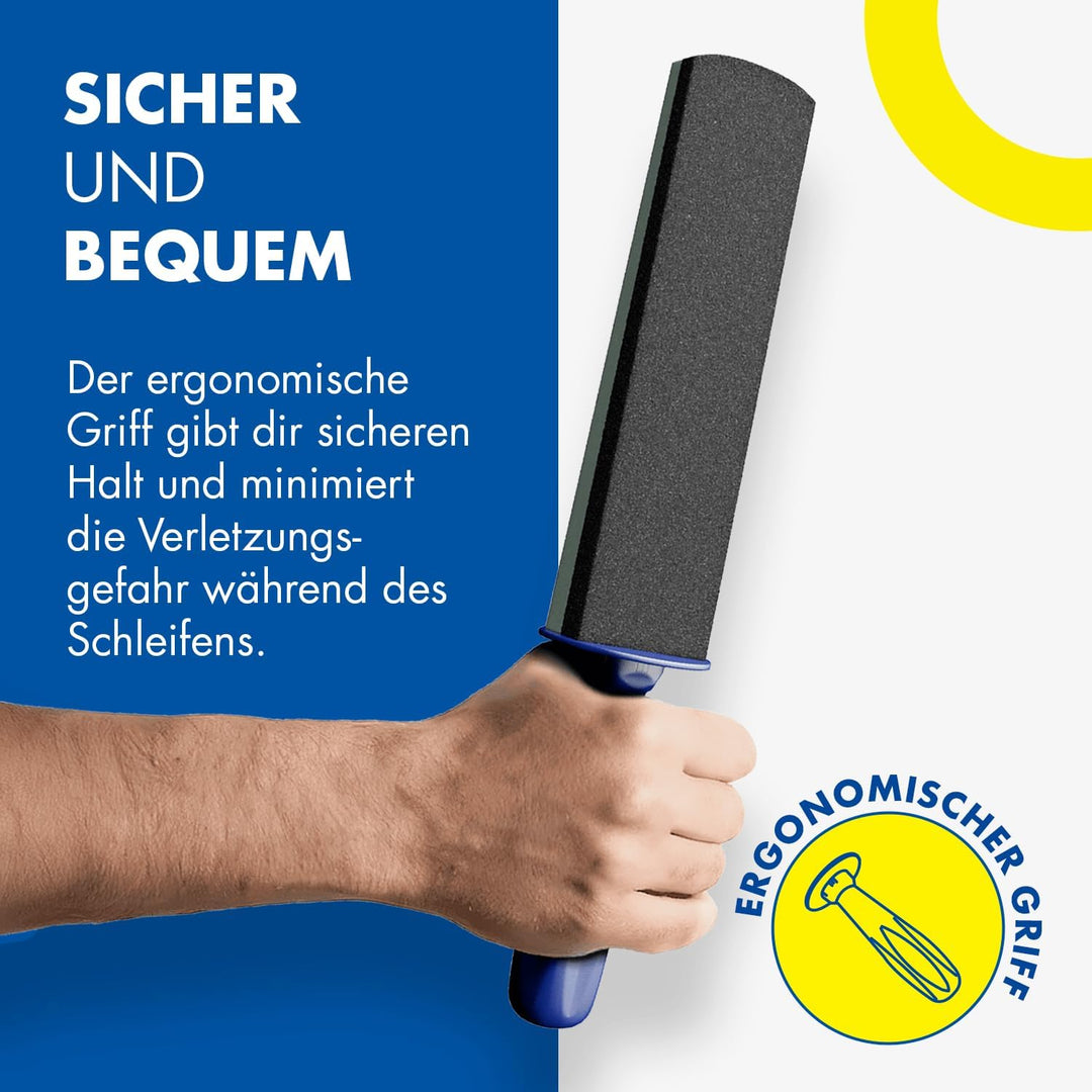 Zische Silifix Abziehstein kombiniert mit Griff - Messerschärfer - Messerschleifer- Schleifstein aus