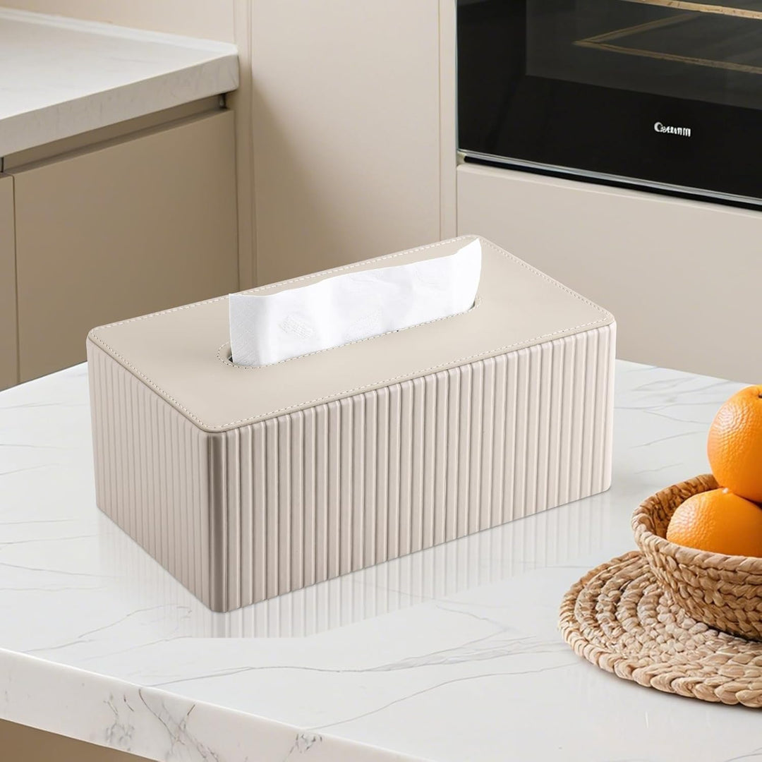 KINGFOM Kosmetiktücherbox Taschentuchbox, Rechteckige Tissue Box Tücherbox für Wohnzimmer, Badezimme