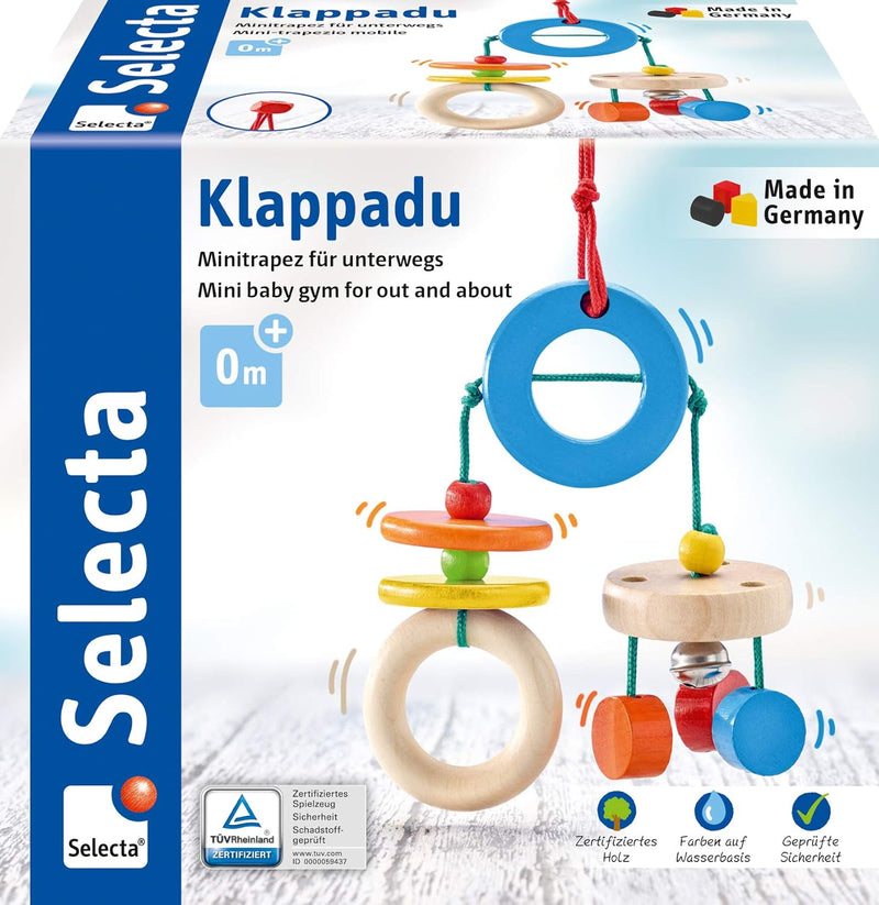 Selecta 61045 Klappadu, Minitrapez und Babyspielzeug, 19 cm