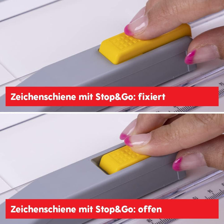 Aristo AR70442 Geo-Board Zeichenplatte (Format: A4, schlagfester Kunststoff, inkl. Schnellzeichendre