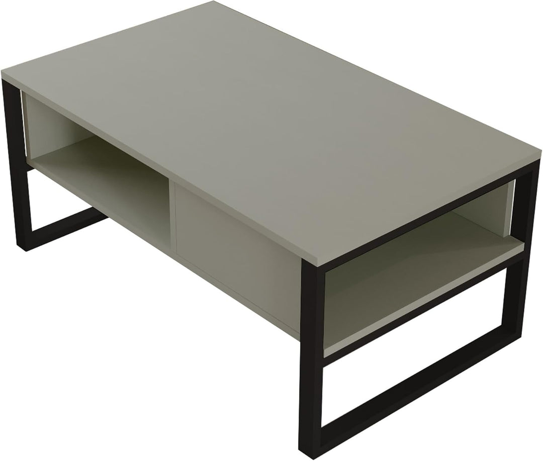 [en.casa] Couchtisch Laukaa Wohnzimmertisch Tischplatte rechteckig Beistelltisch 100 x 60 x 45 cm So