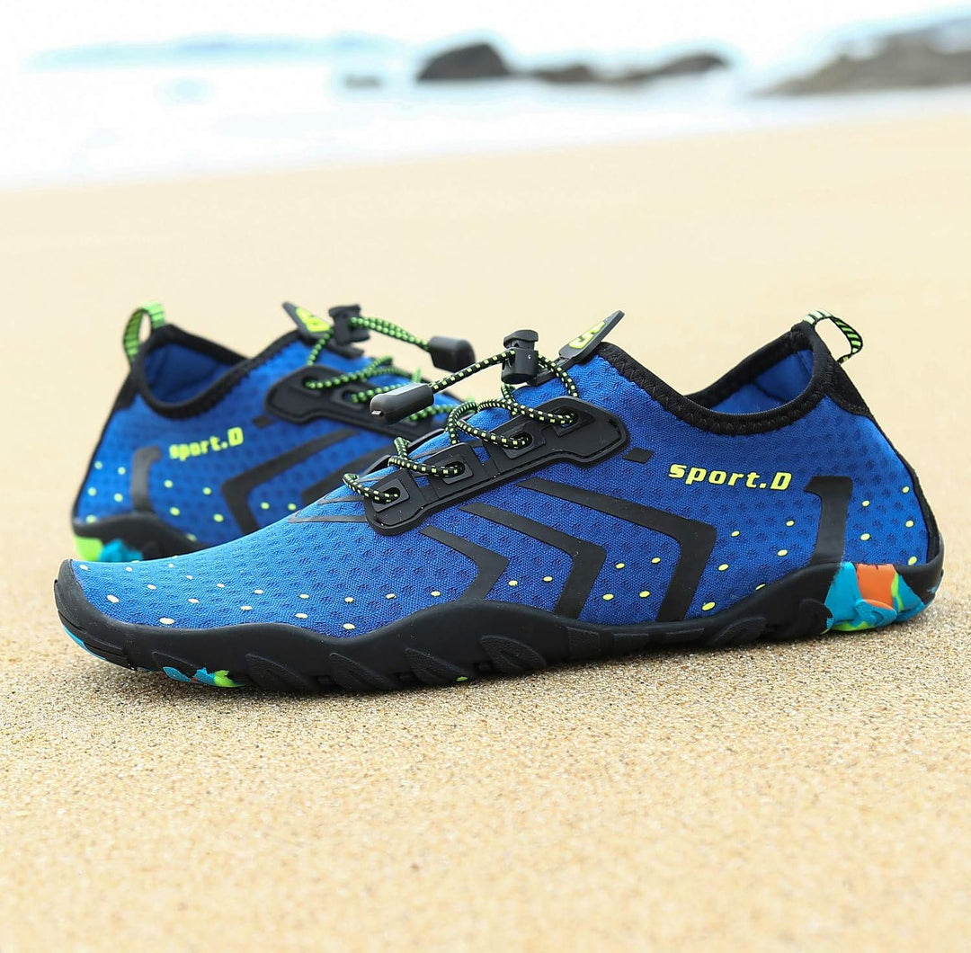 SAGUARO Herren Badeschuhe Damen rutschfeste Sohle Schnell Trocknend Schwimmschuhe 36 EU Blau, 36 EU