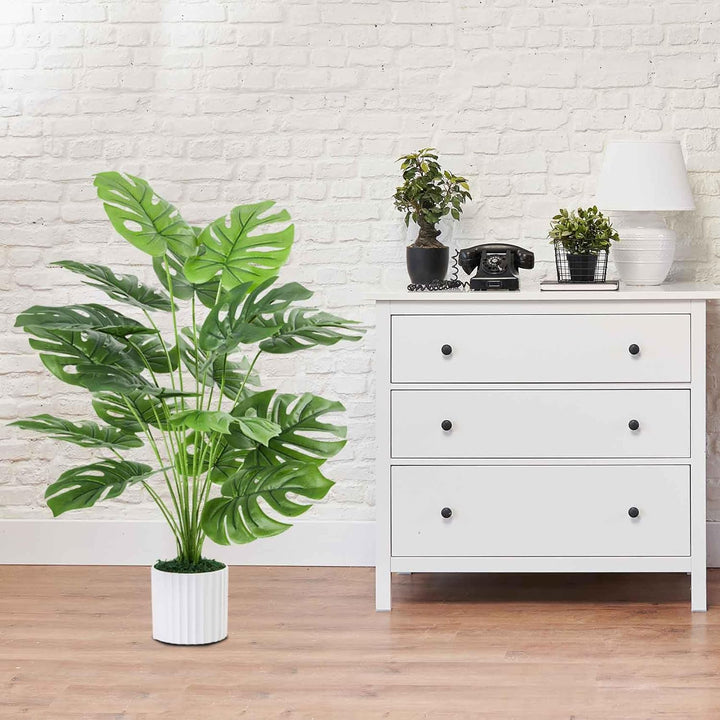 Guheake Künstliche Monstera-Kunstpflanzen, gross, 71,1 cm, für den Innenbereich, hoch, für Boden, Zu