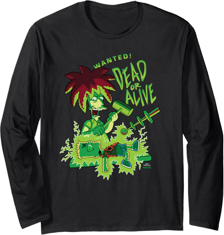 The Simpsons Side Show Bob Wanted Dead or Alive Langarmshirt