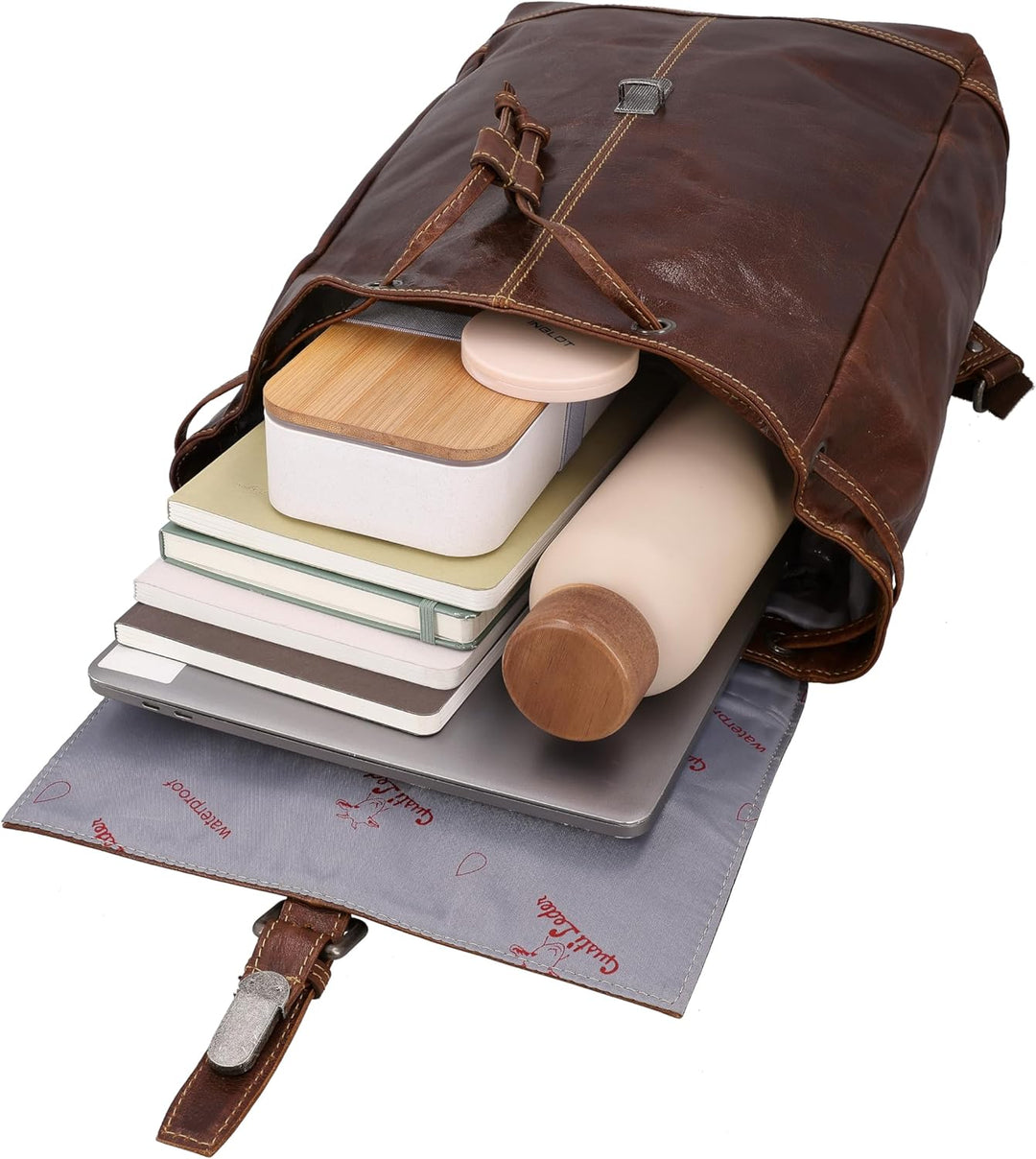 Gusti Kurierrucksack Leder - Jaime Rucksack Lederrucksack Vintage Cityrucksack Outdoorrucksack Lapto