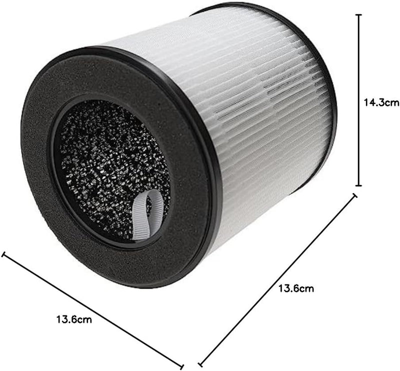 vhbw Luftilter kompatibel mit Nobebird B-D02M Luftreiniger - Kombifilter Vorfilter + HEPA + Aktivkoh