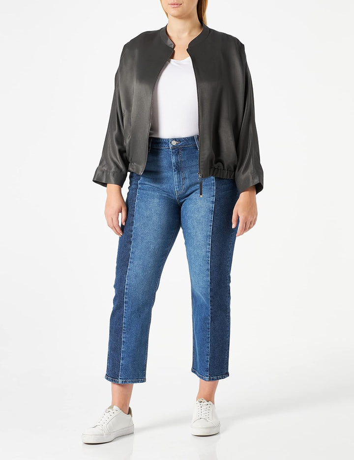 s.Oliver BLACK LABEL Damen Jacke Langarm Loose Fit 44 dunkelgrau, 44 dunkelgrau