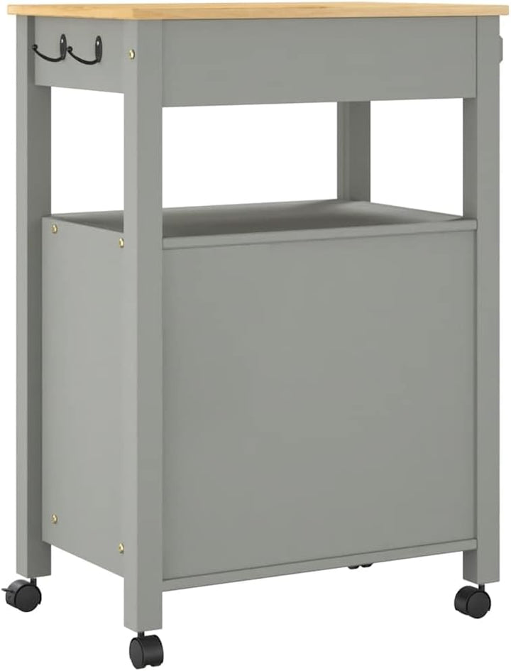 vidaXL Küchenwagen, Servierwagen mit viel Stauraum, Beistellwagen für Küche Wohnzimmer Badezimmer, T