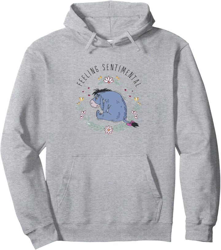 Disney Winnie The Pooh Eeyore Flower Wreath Sentimental Pullover Hoodie