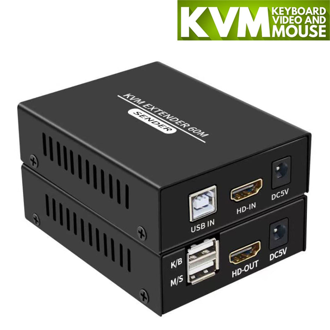 HDMI KVM Extender über Cat5e Cat6 1080P HDMI USB KVM Extender Übertragung mit Loop Out Unterstützung