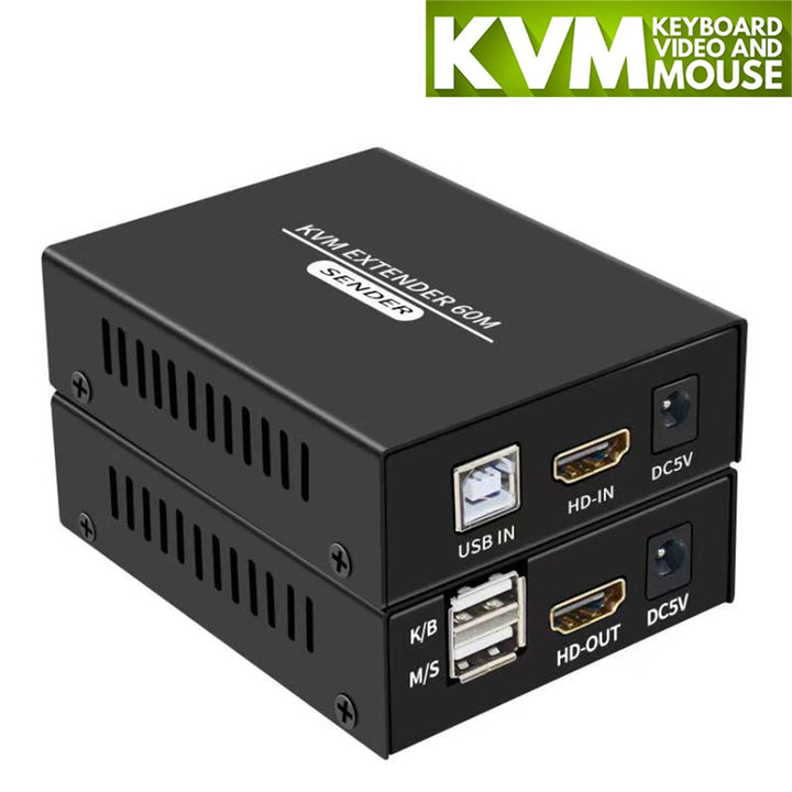 HDMI KVM Extender über Cat5e Cat6 1080P HDMI USB KVM Extender Übertragung mit Loop Out Unterstützung