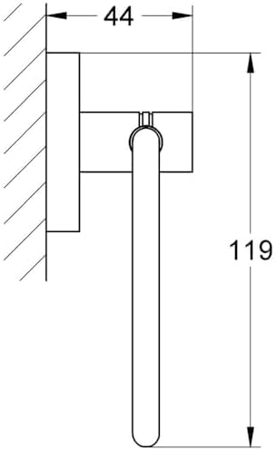 GROHE Essentials - WC-Papierhalter (ohne Deckel, verdeckte Befestigung, langlebige Oberfläche), supe