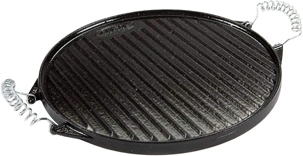 Grillplatte, Plancha 25cm aus Eisenguss emailliert 30 x 30 x 25 cm, 30 x 30 x 25 cm