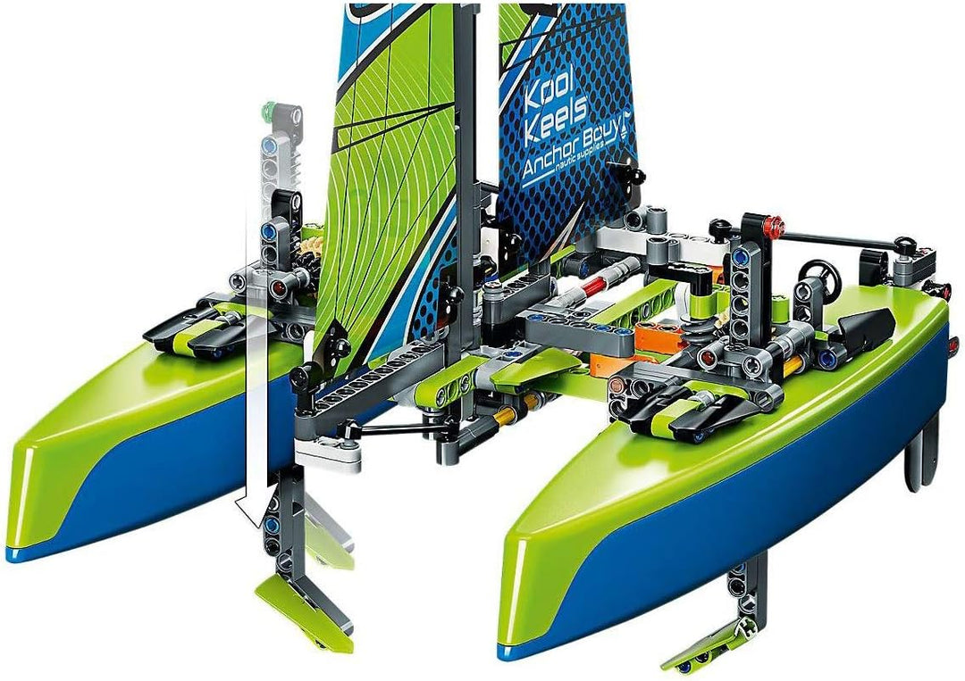 LEGO Technic Catamaran 42105 Model Sailboat Building Kit, New 2020 (404 Pieces)