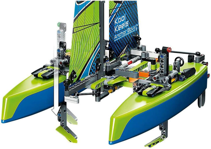 LEGO Technic Catamaran 42105 Model Sailboat Building Kit, New 2020 (404 Pieces)