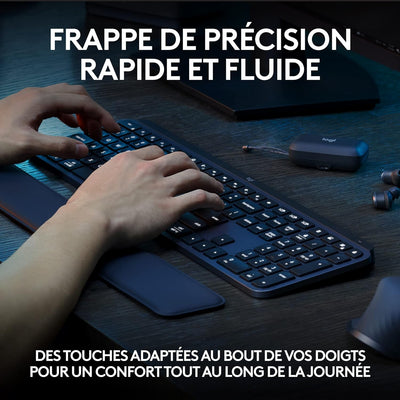 Logitech MX Keys S Plus - Graphit, Französisches AZERTY-Layout