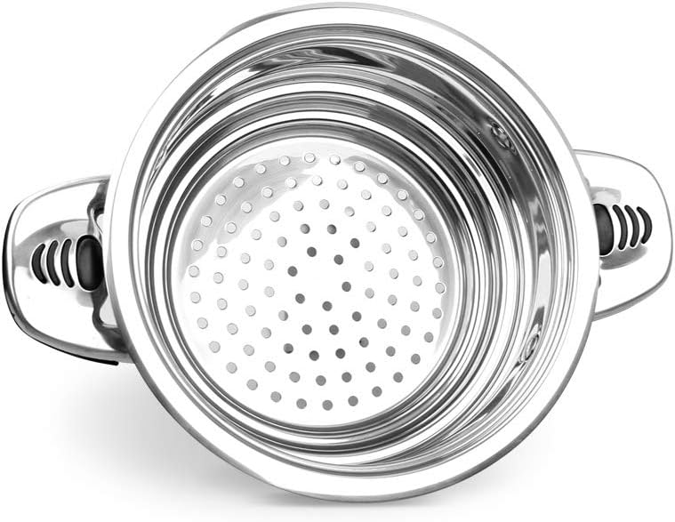 CARL SCHMIDT SOHN Schmidt Sohn Kochtopf Set Aurich 16-teilig mit Deckel Edelstahl, 065843, Silber, 2