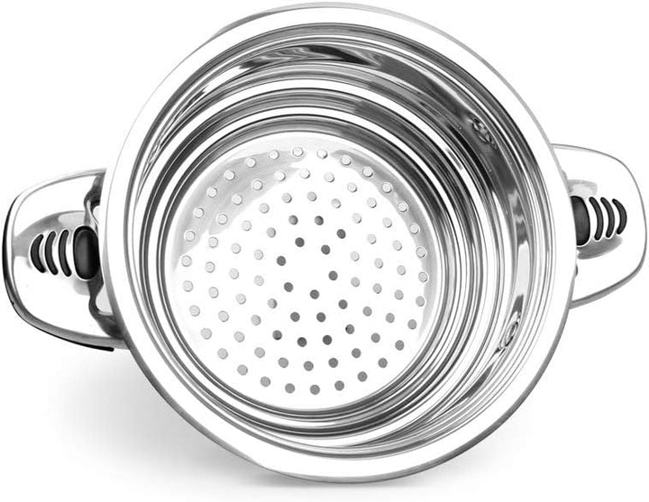 CARL SCHMIDT SOHN Schmidt Sohn Kochtopf Set Aurich 16-teilig mit Deckel Edelstahl, 065843, Silber, 2