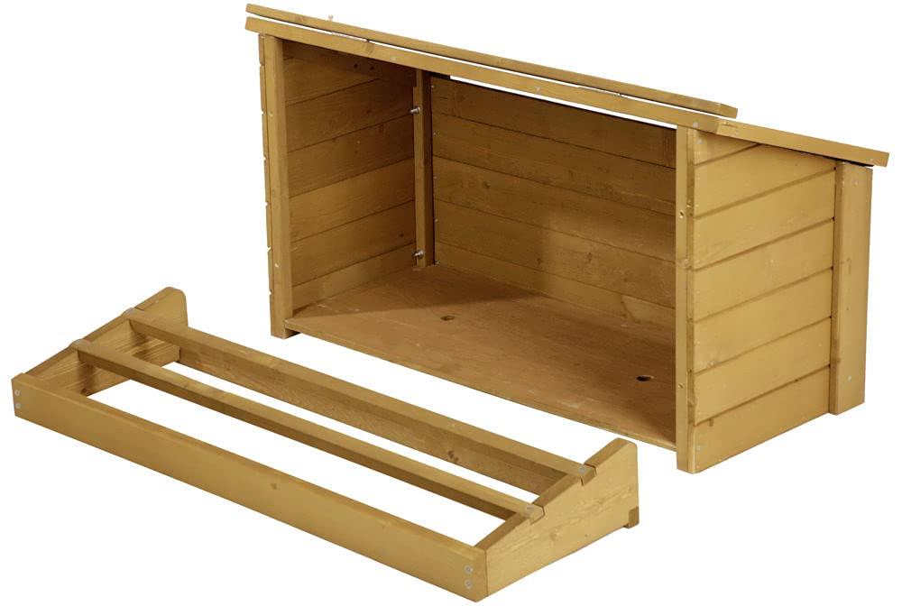 Kerbl Kleintierstall für Hühner oder Kaninchen, Holz mit Schutzfarbe lasiert & Legenest zu Kerbl Kle