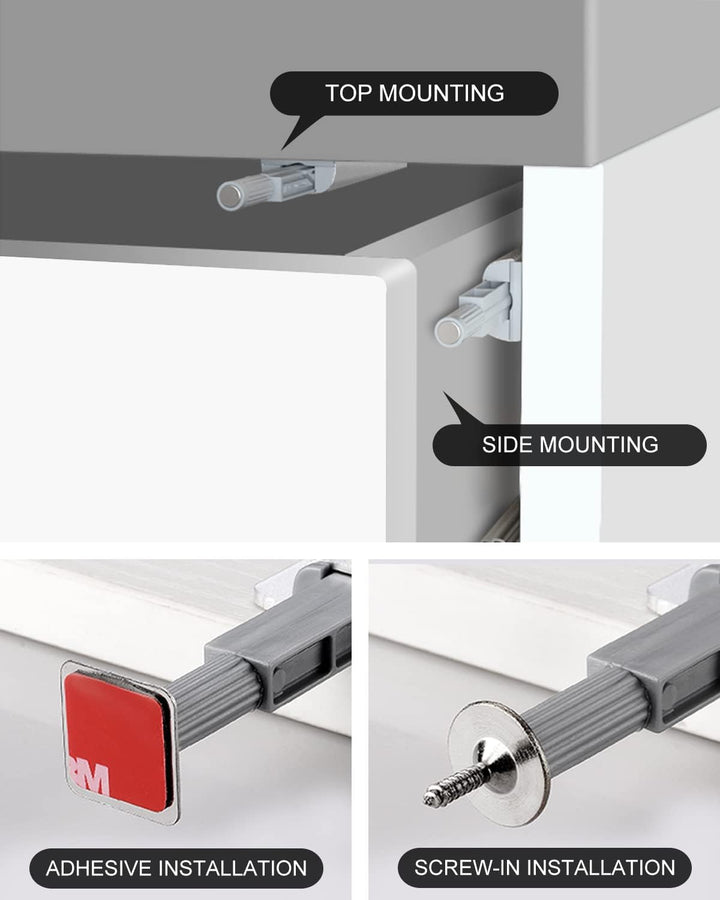 Drucktüröffner Schrank Push to Open Türöffner Jiayi 10 Stück Push Open Magnet Tip On für Türen Möbel