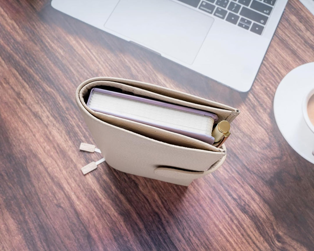 Ox Knight Leder-Schutzhülle für Hobonichi Weeks/Weeks Mega – mit Stiftschlaufe, Kartenfächern, Rücke