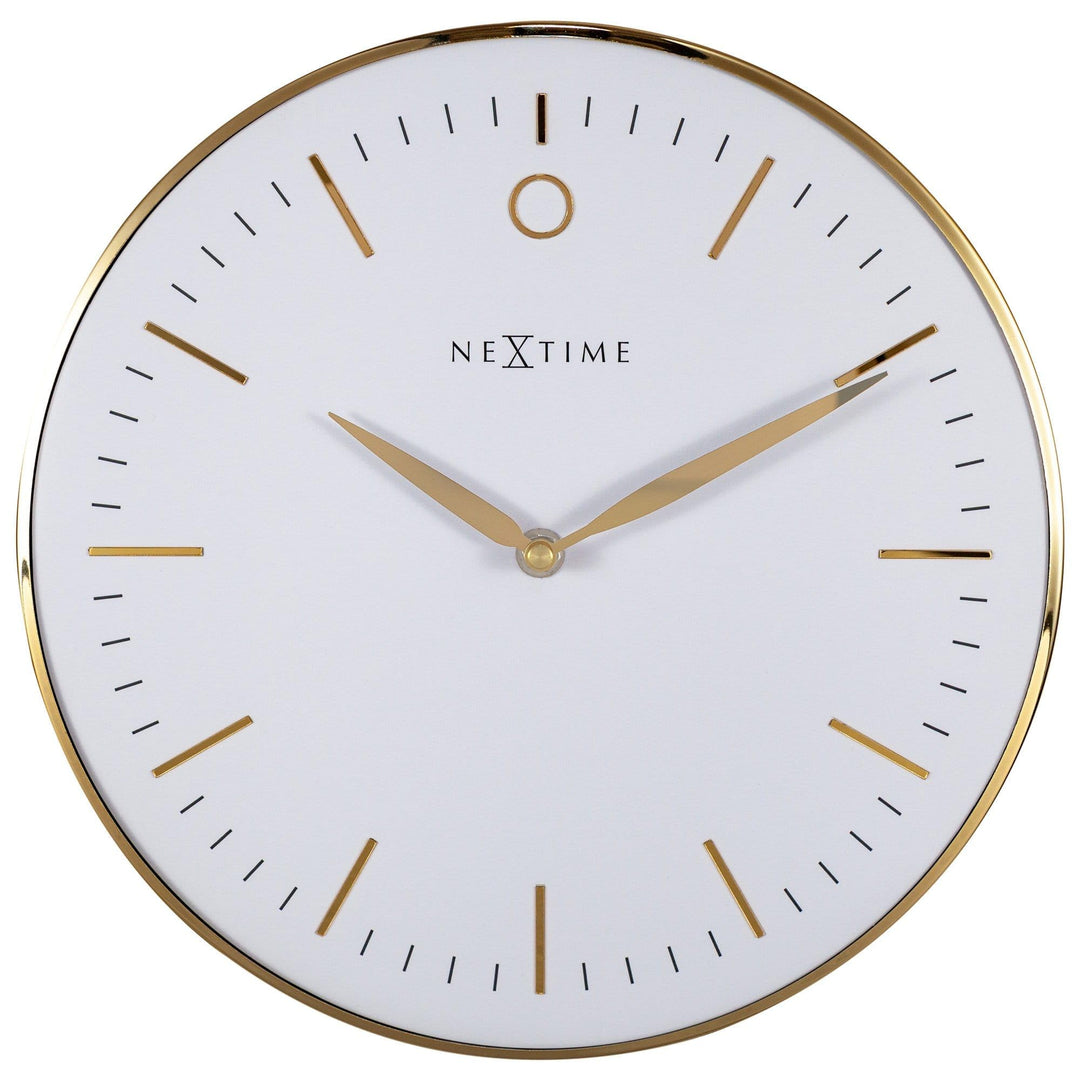 NeXtime Design Wanduhr Silent Weiss 30 cm Glamour Small 3256WI 30cm Weiss, 30cm Weiss