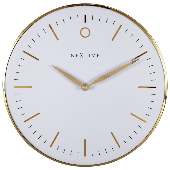 NeXtime Design Wanduhr Silent Weiss 30 cm Glamour Small 3256WI 30cm Weiss, 30cm Weiss