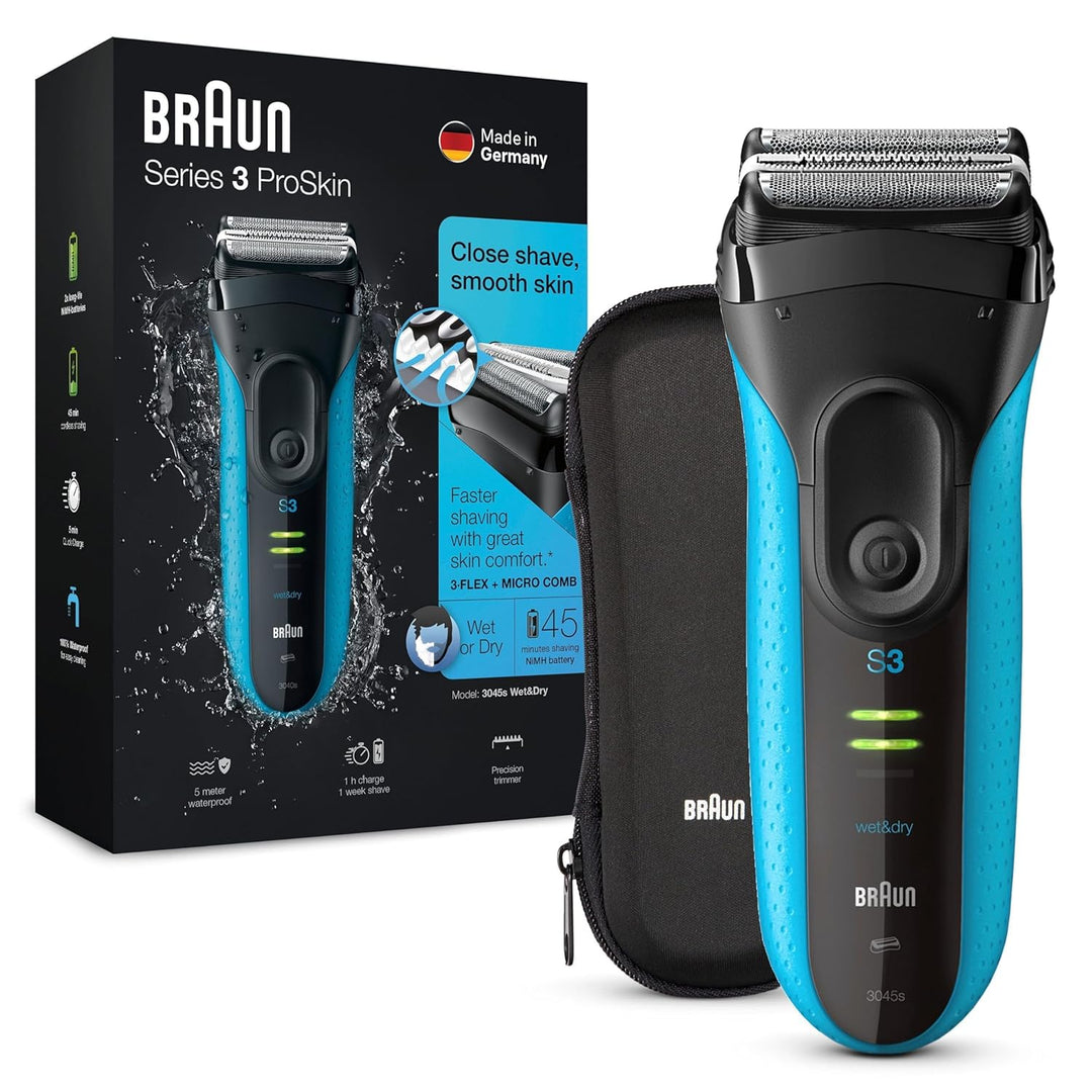 Braun Series 3 ProSkin Elektrorasierer, Trimmer, Rasierer Herren Elektrisch, mit Reise-Etui, Geschen