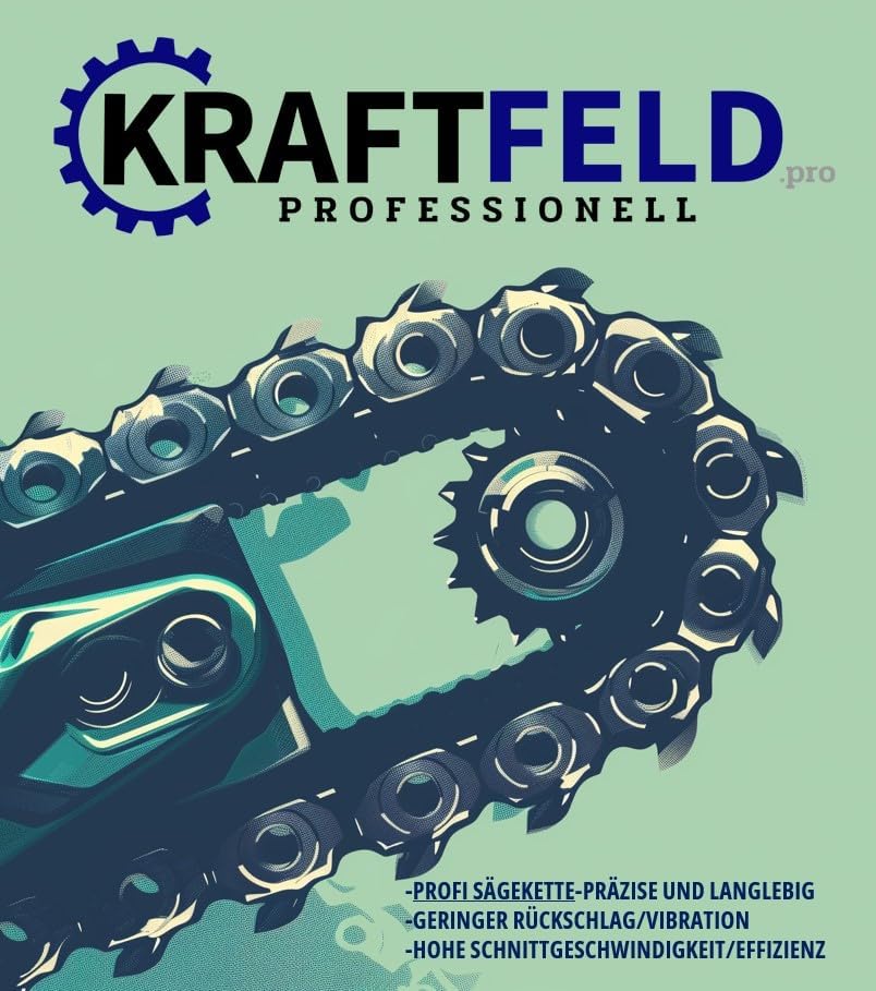 50cm (20") Kraftfeld Vollmeissel Kette Sägekette 325 1,5mm 76TG in Premium Qualität für Motorsäge Ke