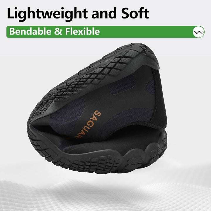 SAGUARO Unisex Barfussschuhe Damen Minimalistische Fitnessschuhe Herren Outdoor Wanderschuhe Trailla