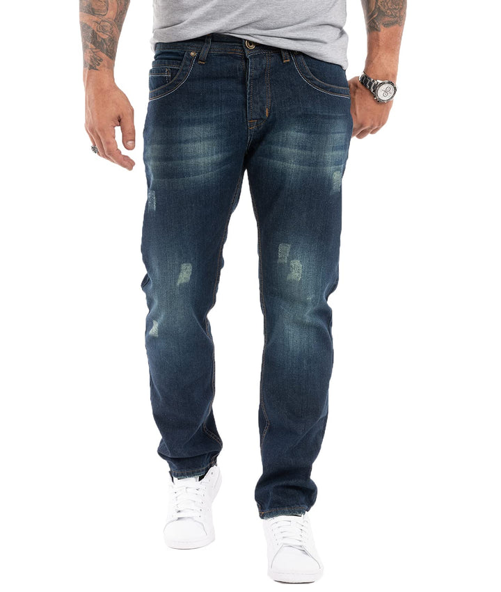 Rock Creek Herren Jeans Hose Denim Stretch Regular Fit Jeanshose Stonewashed W29-W44 29W / 30L Rc-22