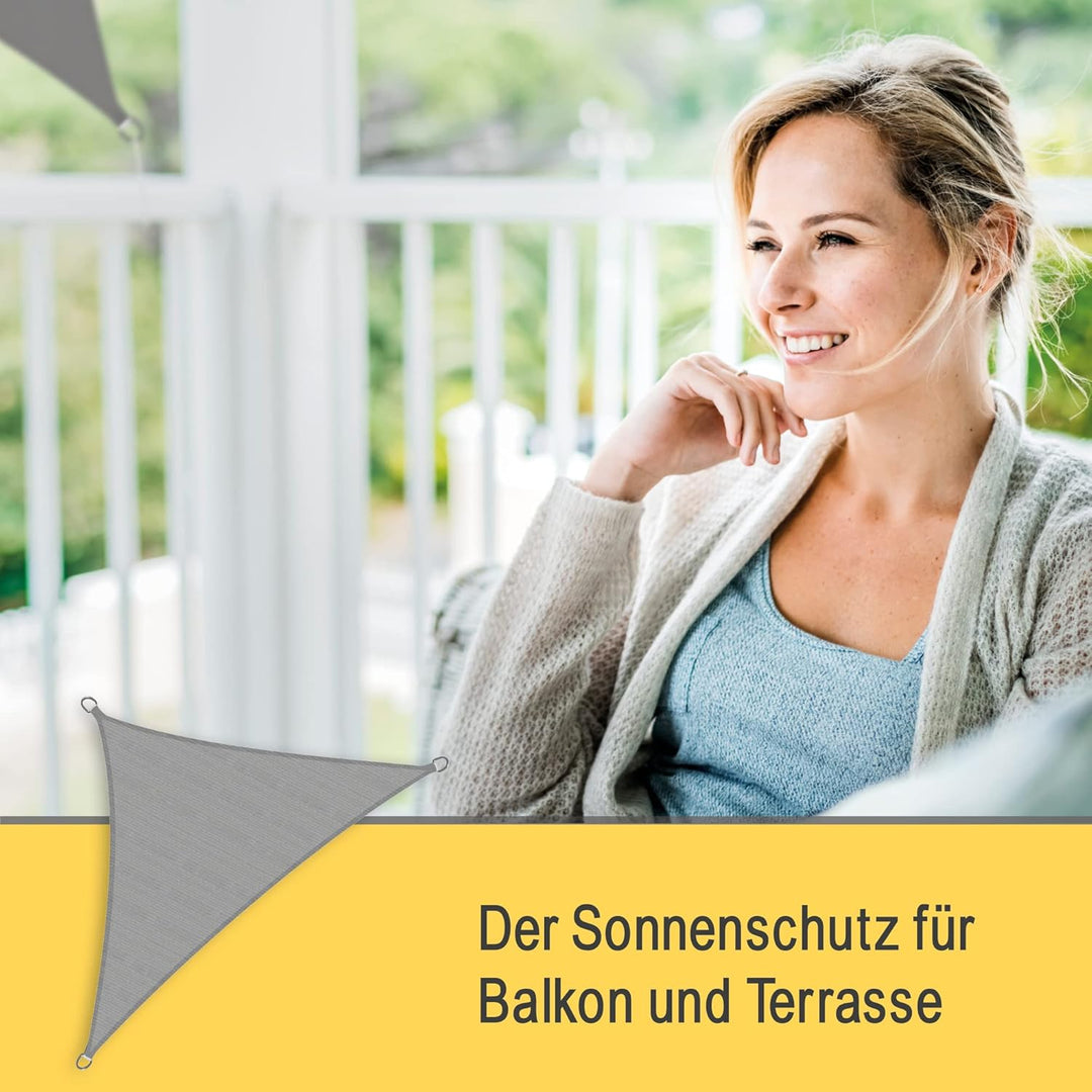 Sol Royal Sonnensegel dreieckig 6x4,2x4,2m Wasserdurchlässig HDPE Atmungsaktiver Balkon Terrasse Seg