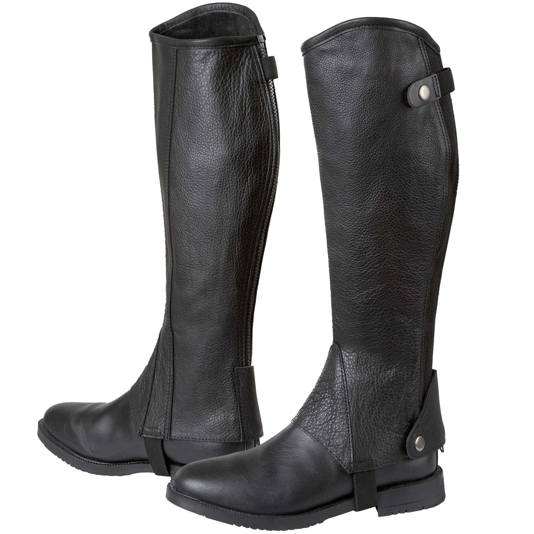 Covalliero Minichaps Elasto Leder Elastikeinsatz M Schwarz, M Schwarz