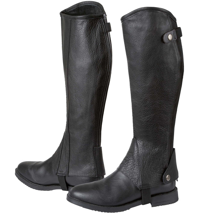 Covalliero Minichaps Elasto Leder Elastikeinsatz M Schwarz, M Schwarz