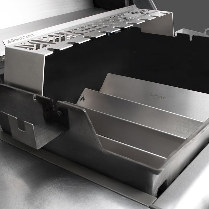 Grillrost.com Das Original Edelstahl Aromaschienen für Weber Genesis I - 300er Baureihe ab 2011 - Re