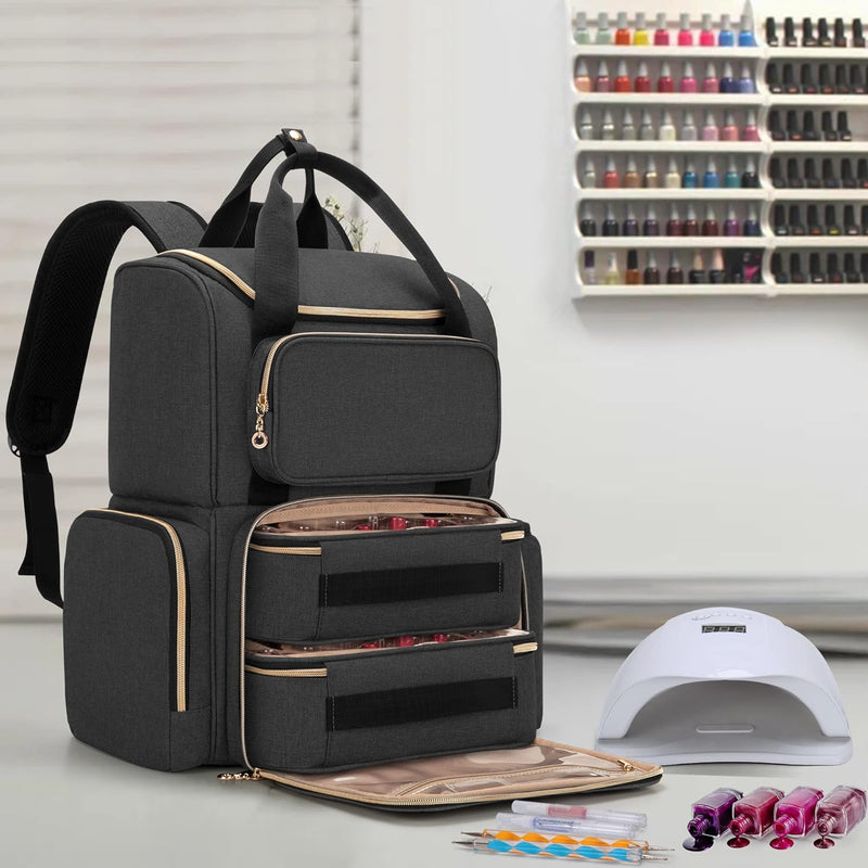 Luxja Nagellack Organizer Tasche für 70 Flaschen Nagellack, Nagellack Aufbewahrung Tasche für Nagelt