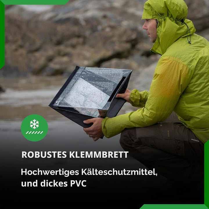 Paperdry Schwarzes Wasserfestes Klemmbrett A4 Hochformat- hochwertiges PVC, 18 Monate Garantie - Kle