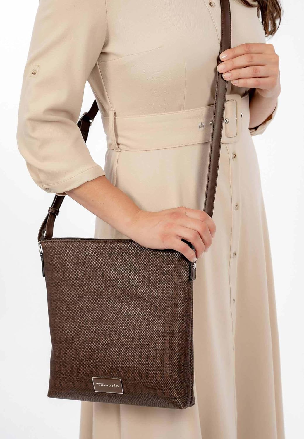 Tamaris Umhängetasche Jody 31984 Damen Handtaschen Ornament Einheitsgrösse Brown, Einheitsgrö&#