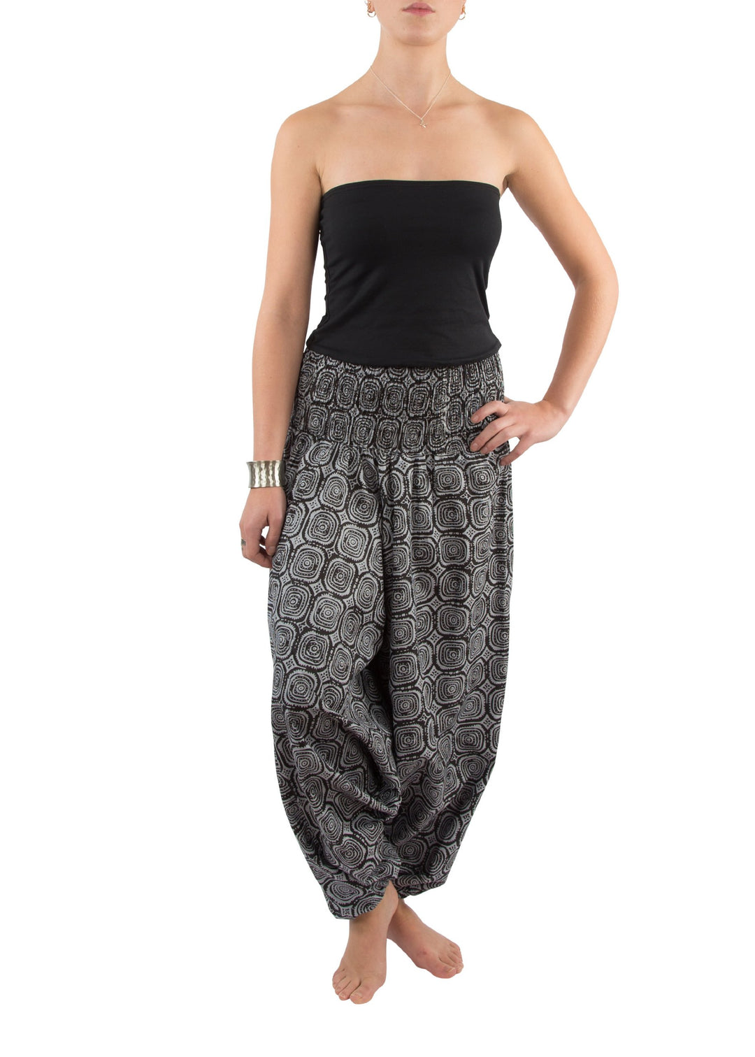 likemary Petite Jumpsuit Damen Sommer - 2-in-1 Haremshose aus Baumwolle - Capri 3/4 Overall mit Tasc