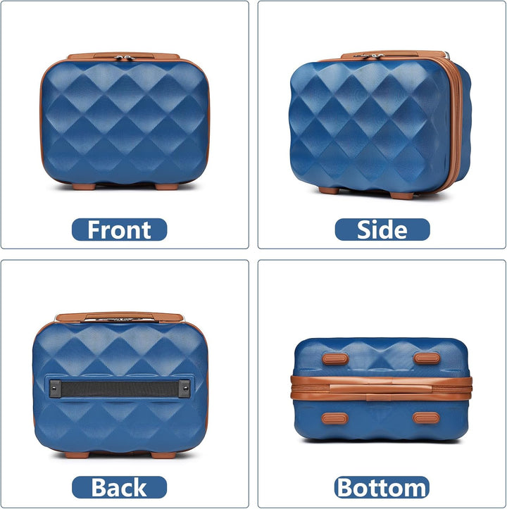 British Traveller Kosmetikkoffer Damen Beautycase Hartschalen Schminkkoffer Handgepäck Tragbar 31 *