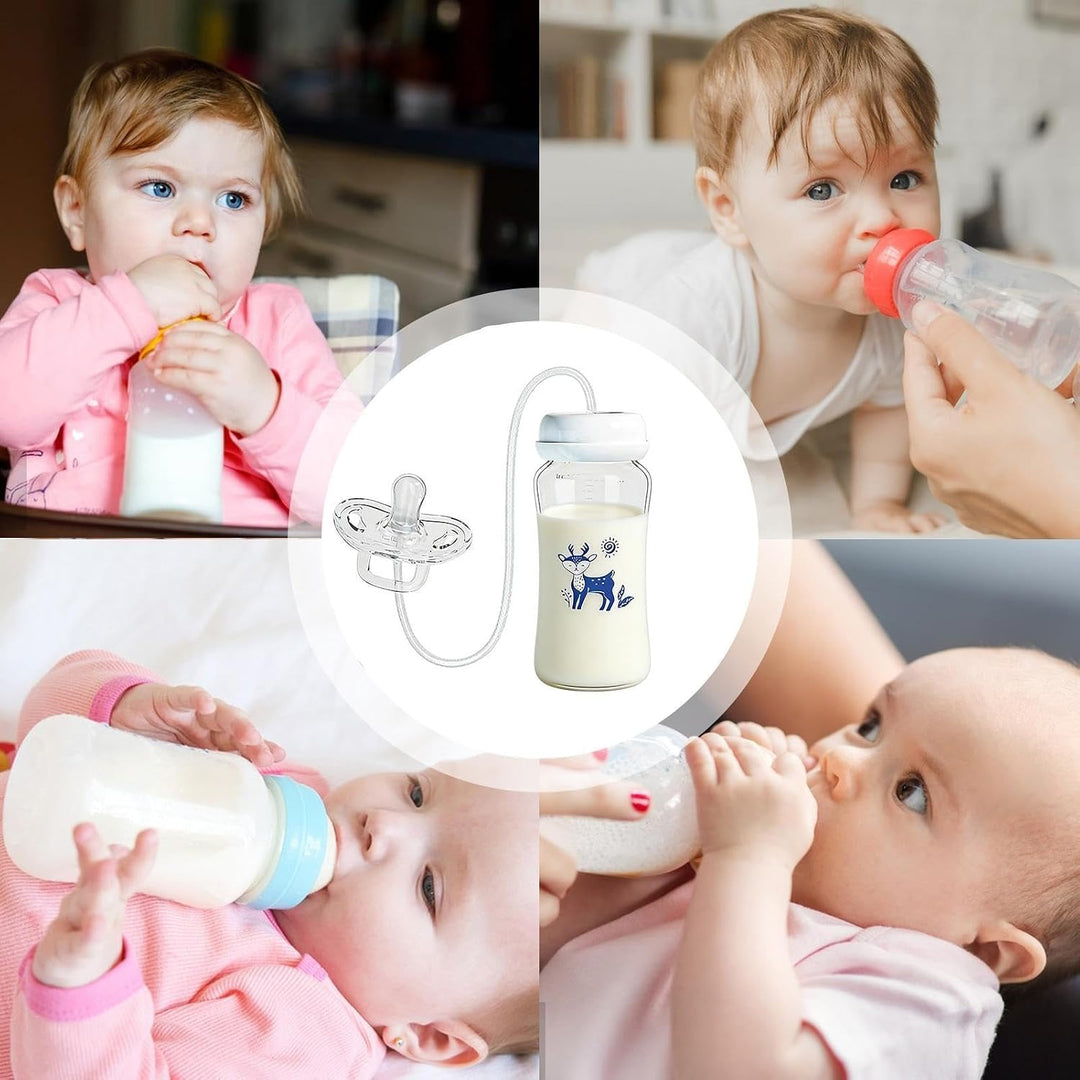 Muttermilchflaschen | Auslaufsicher, Silikon, gegen Koliken - Trinkflasche mit Strohhalm für Kinder