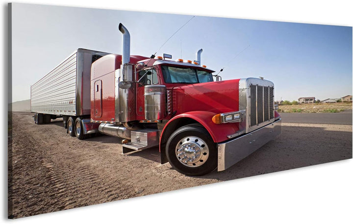 islandburner, Bild auf Leinwand LKW Wandbild Poster Leinwandbild 120x40 Panorama, 120x40 Panorama