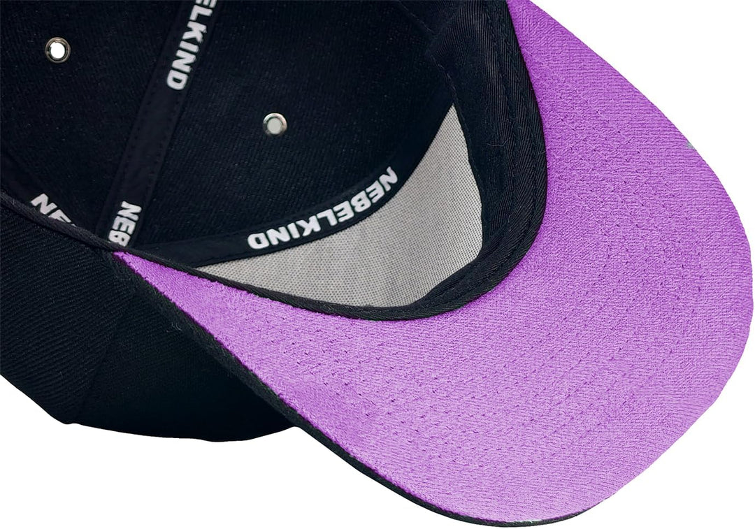 Nebelkind Snapback Cap Crown Chakra Kronenchakra Schwarz Lila Lavendel, Esoterik Yoga, Grössenverste